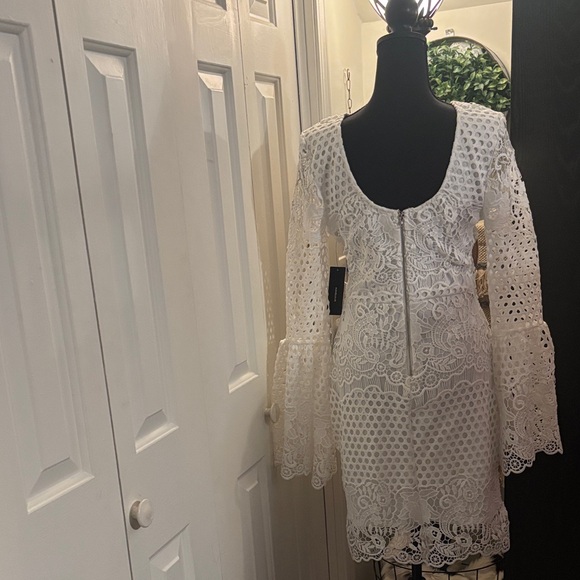 Lulu's White Lace Long Sleeve Dress - Picture 2 of 9